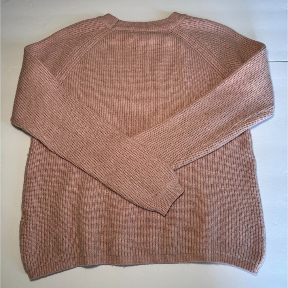 Tahari Blush Pink Ribbed Sweater Women’s Large Crew Neck Soft Knit Pullover - Picture 10 of 10